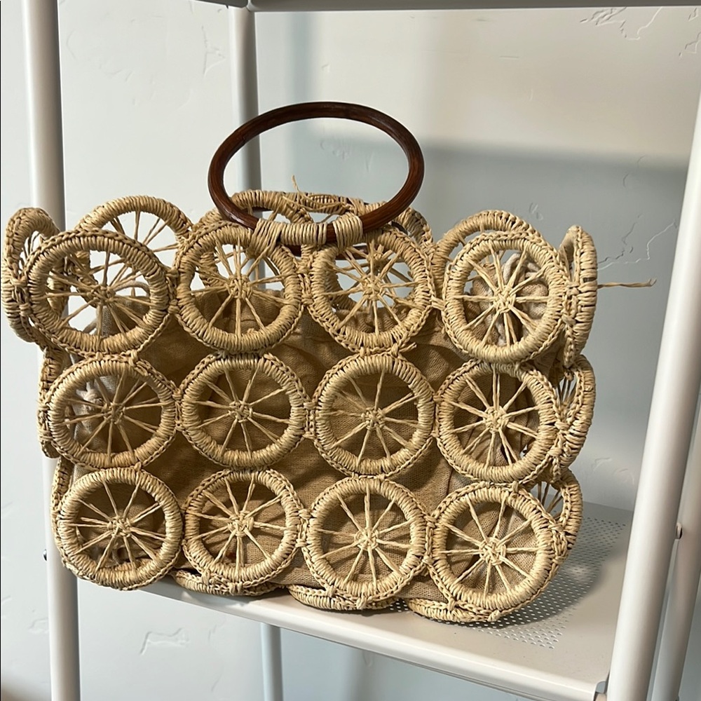 Handcrafted Tan Woven Bag